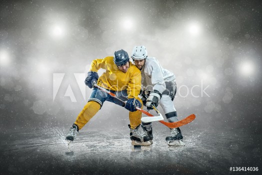 Picture of Ice hockey player on the ice outdoors
